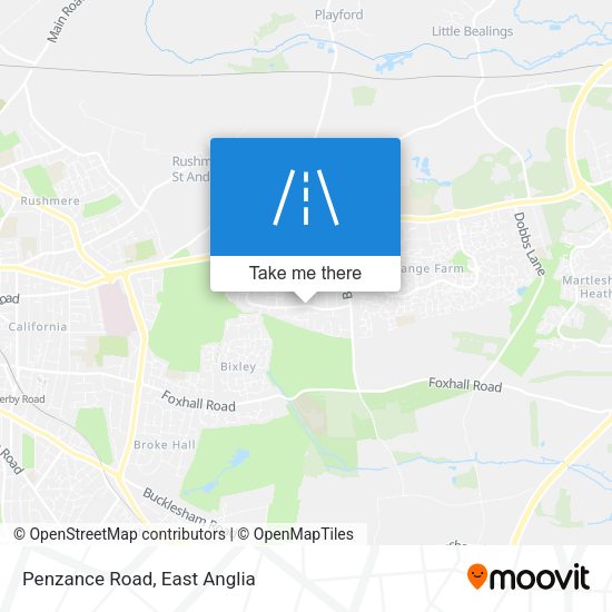 Penzance Road map