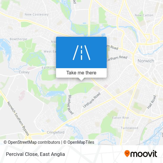 Percival Close map