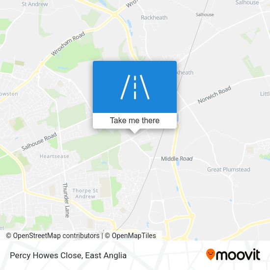 Percy Howes Close map
