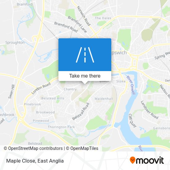 Maple Close map