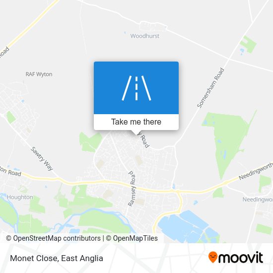 Monet Close map