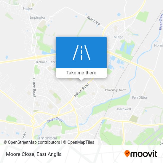 Moore Close map