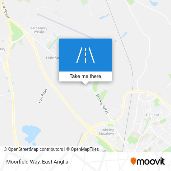 Moorfield Way map