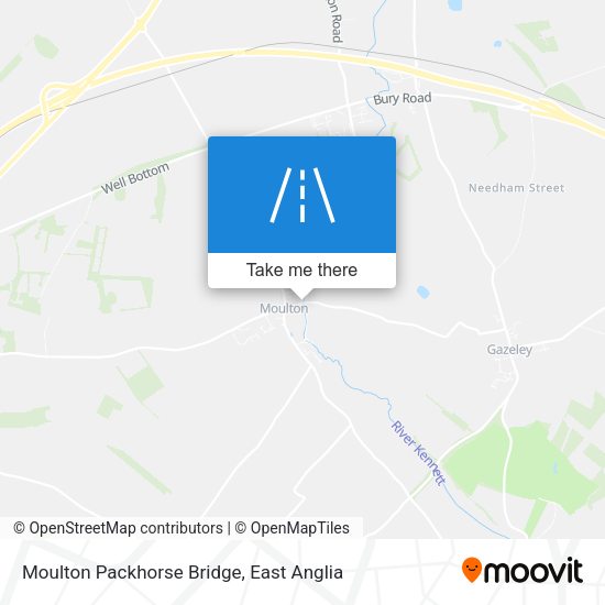 Moulton Packhorse Bridge map