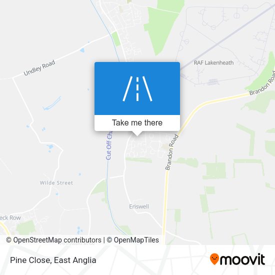 Pine Close map