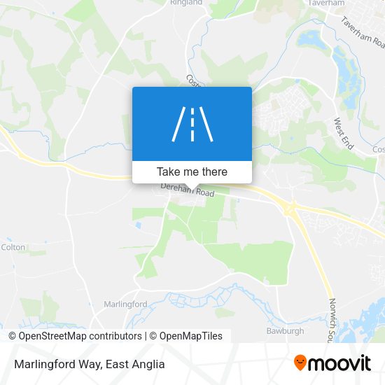 Marlingford Way map