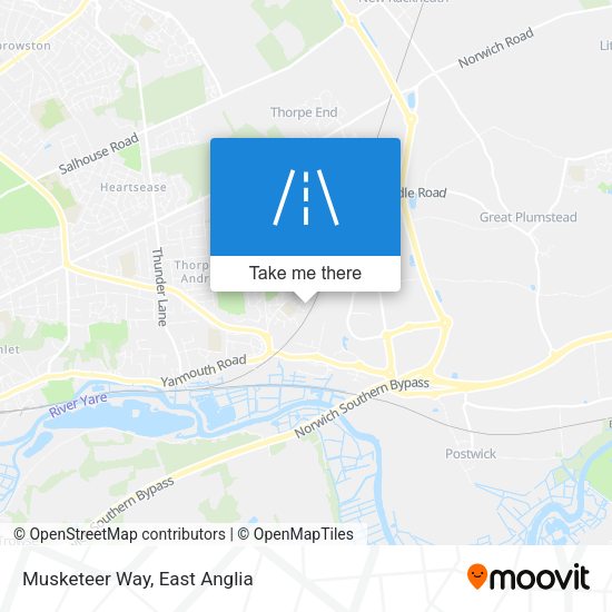 Musketeer Way map