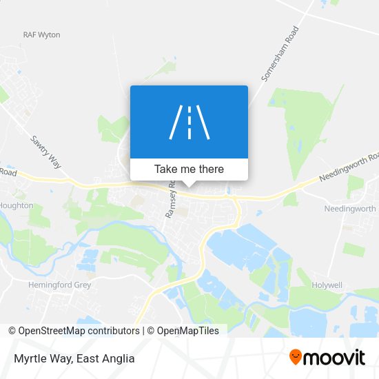 Myrtle Way map
