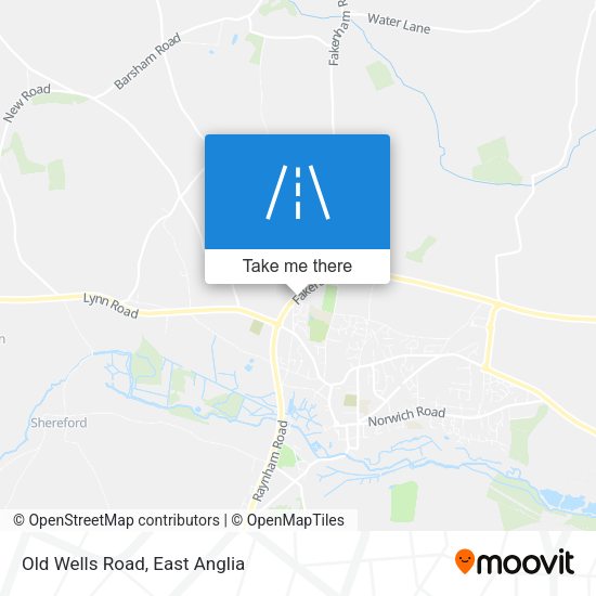 Old Wells Road map
