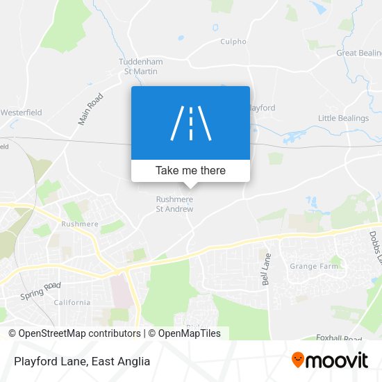 Playford Lane map