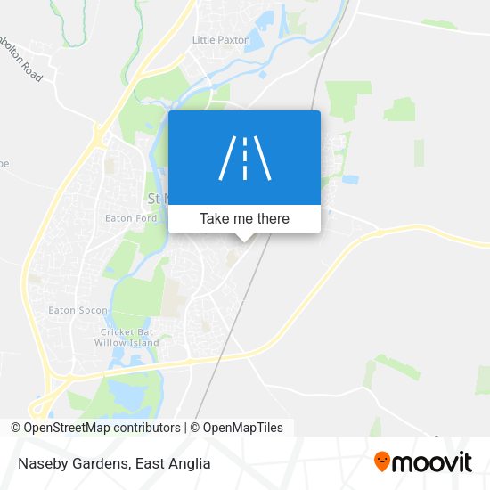 Naseby Gardens map