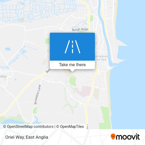 Oriel Way map