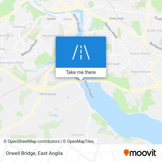 Orwell Bridge map