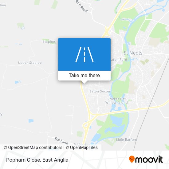 Popham Close map