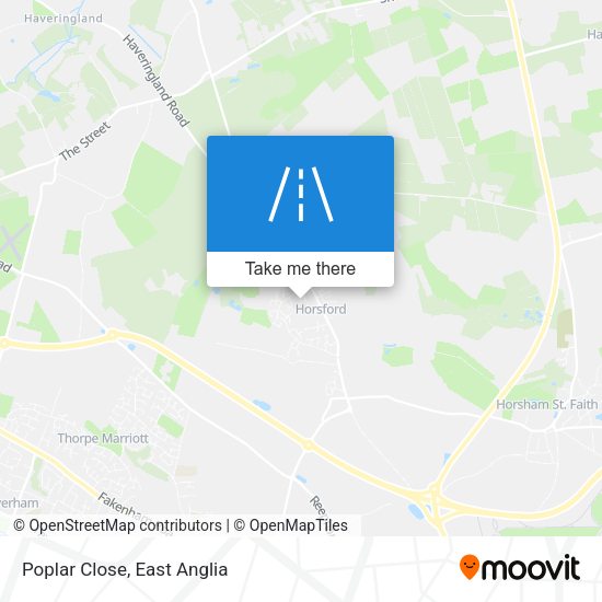 Poplar Close map