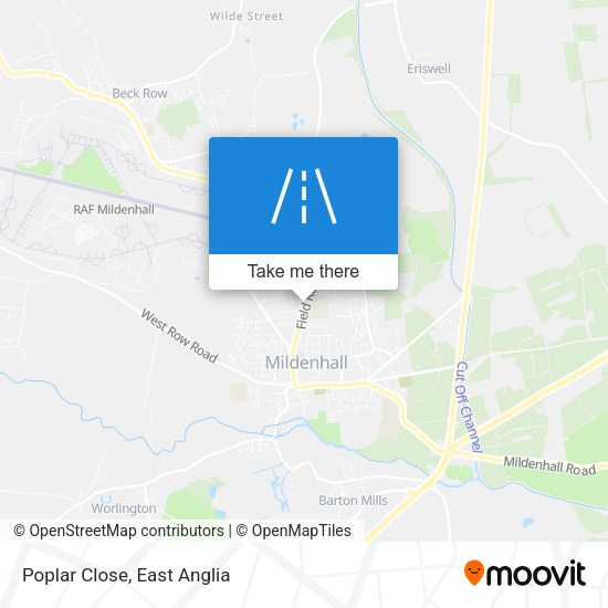 Poplar Close map