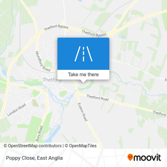 Poppy Close map