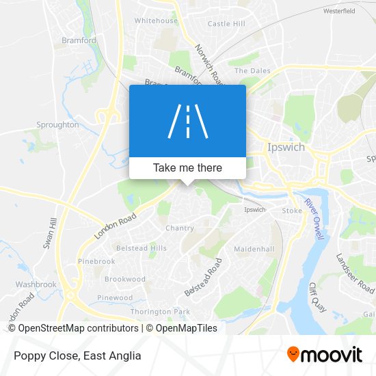 Poppy Close map