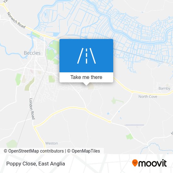 Poppy Close map