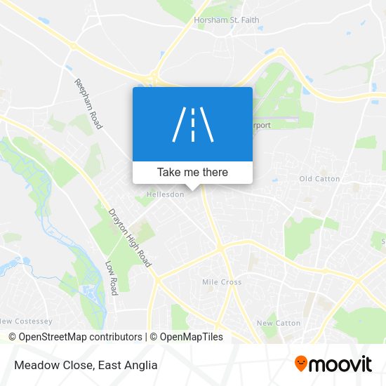 Meadow Close map