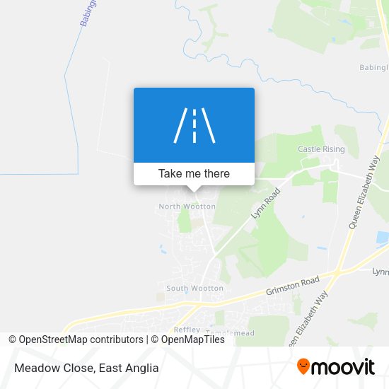 Meadow Close map