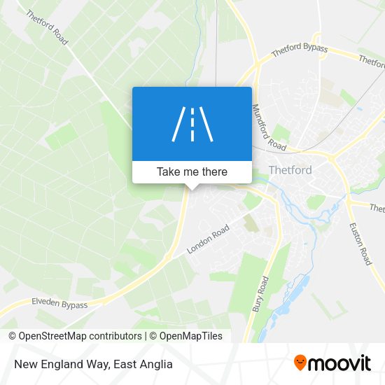 New England Way map