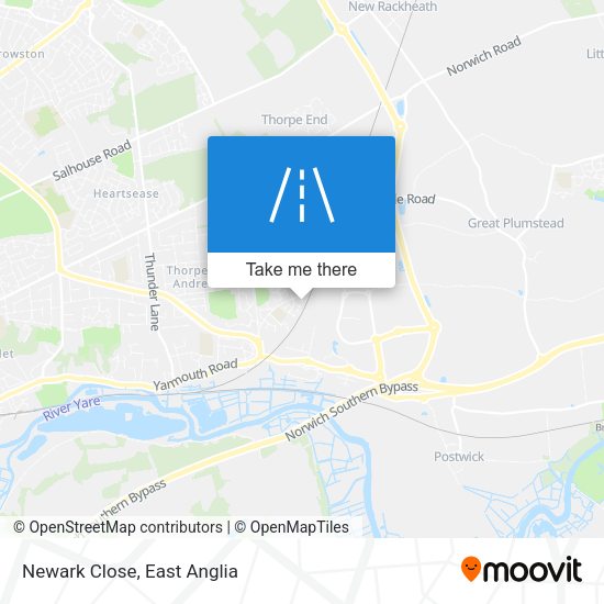 Newark Close map