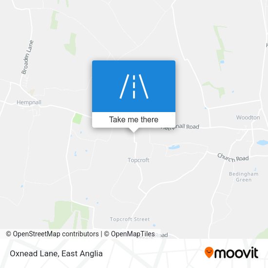 Oxnead Lane map