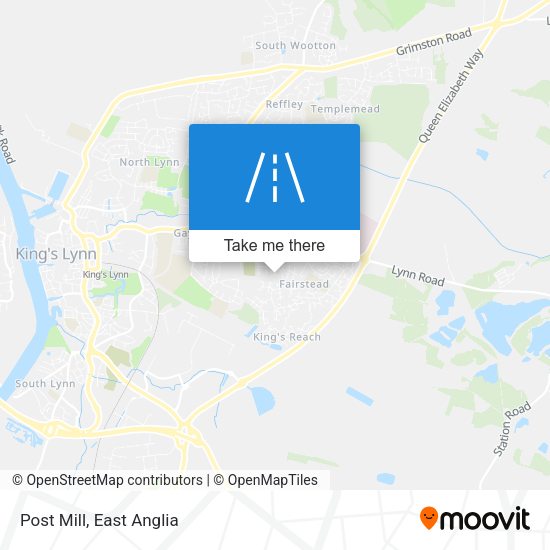 Post Mill map