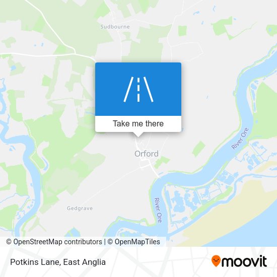 Potkins Lane map