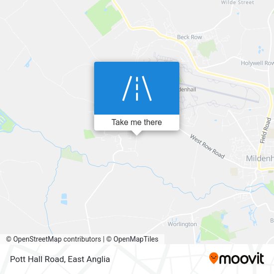 Pott Hall Road map
