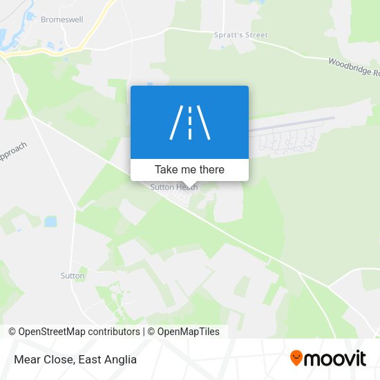Mear Close map
