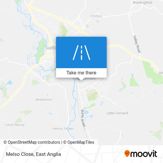 Melso Close map