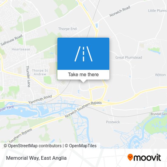 Memorial Way map