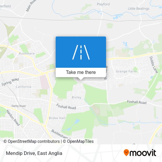 Mendip Drive map