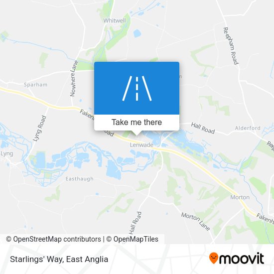 Starlings' Way map