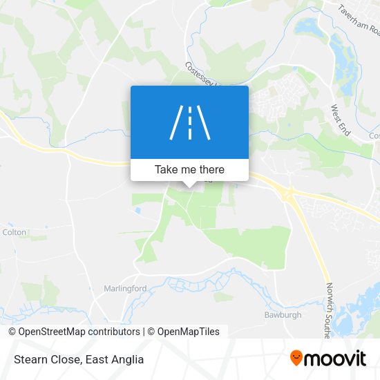 Stearn Close map