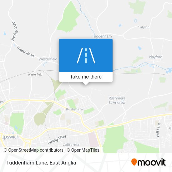 Tuddenham Lane map