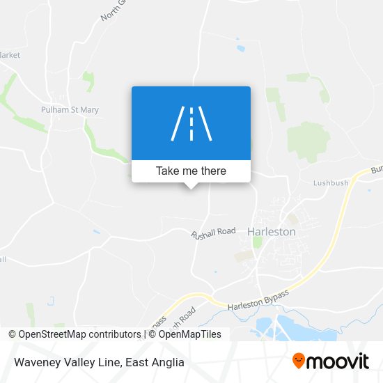 Waveney Valley Line map