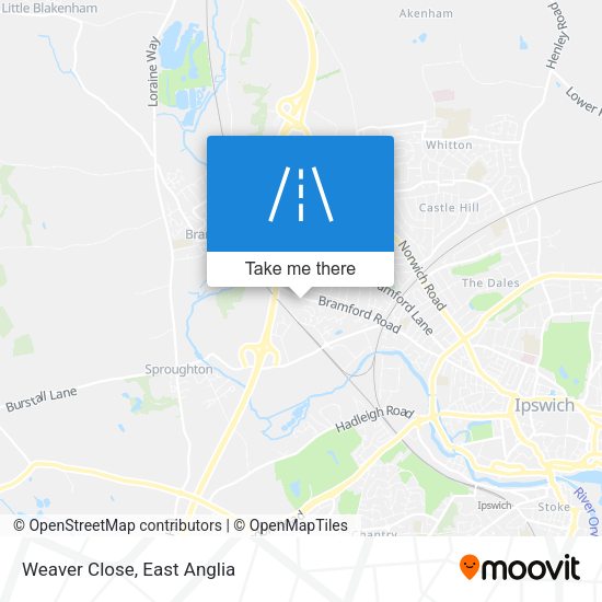 Weaver Close map