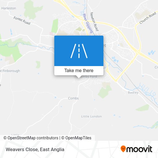 Weavers Close map