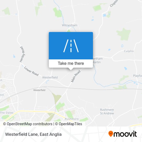 Westerfield Lane map