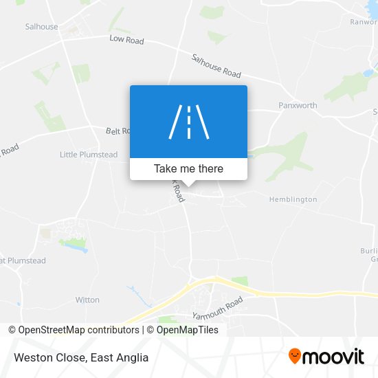 Weston Close map