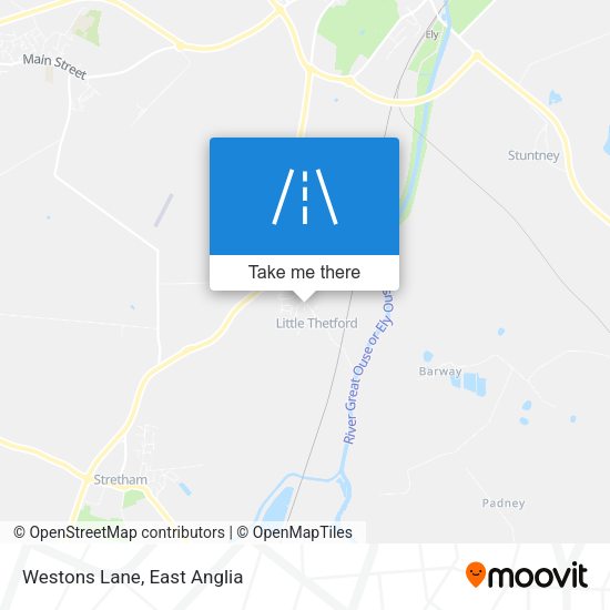 Westons Lane map