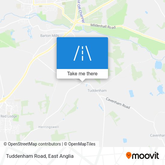 Tuddenham Road map
