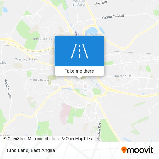 Tuns Lane map