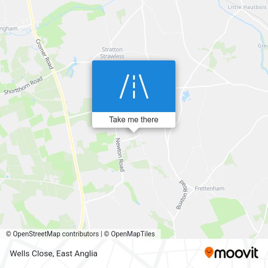 Wells Close map