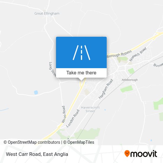 West Carr Road map