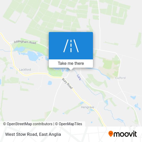 West Stow Road map