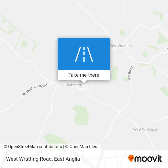 West Wratting Road map